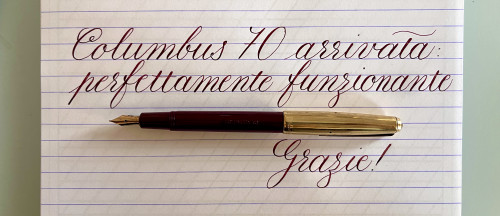 Prova di scrittura con Diamine Oxblood su Clairefontaine Triomphe