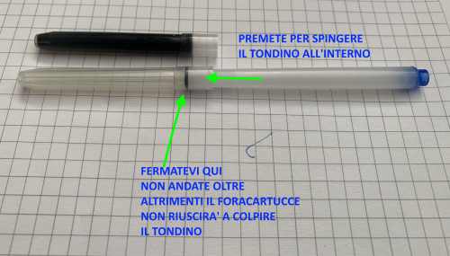 Cartuccia Parker che posiziona il tondino